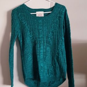 Teal knit sweater